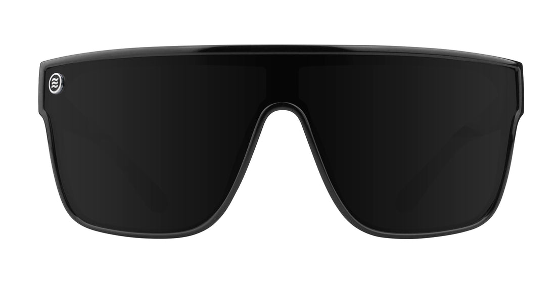 Black polarized sunglasses with a sleek design.