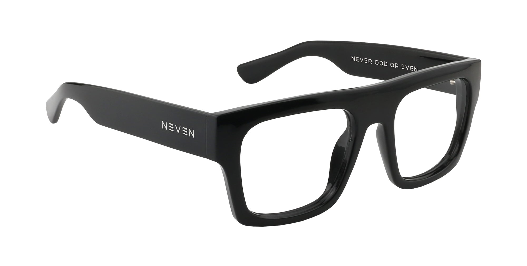 The Royce Black Thick prescription glasses from Neven Eyewear.