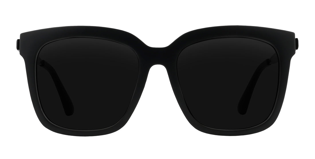 Lido matte black square prescription glasses from Neven Eyewear.