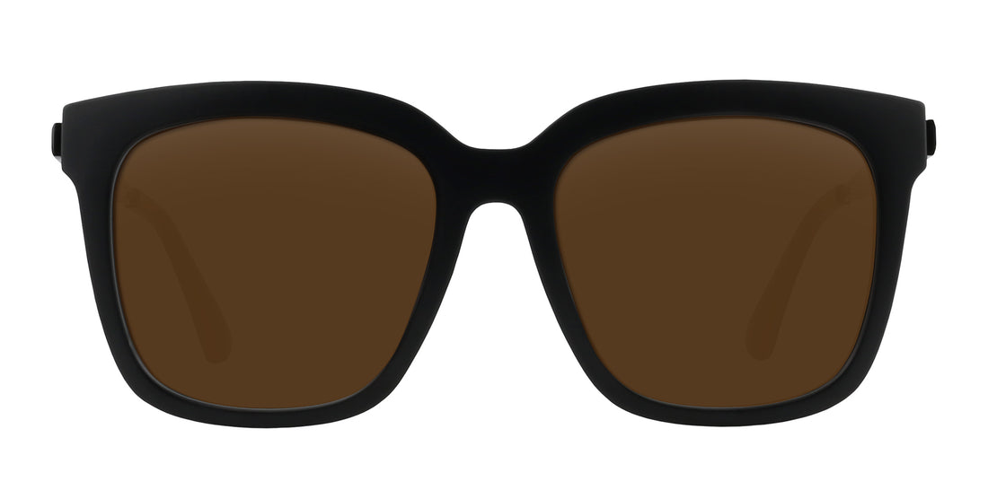 Lido matte black square prescription glasses from Neven Eyewear.