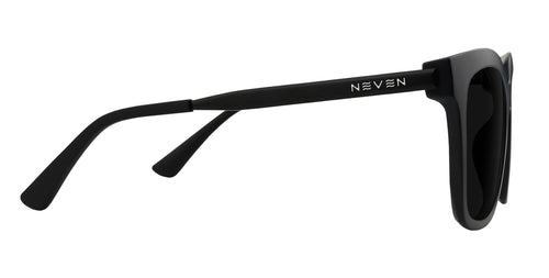 Lido matte black square prescription glasses from Neven Eyewear.