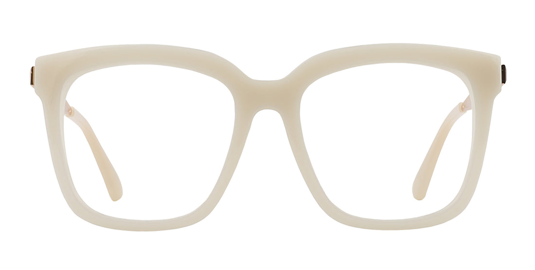 Sand Dollar Cream Square prescription glasses from Neven Eyewear.