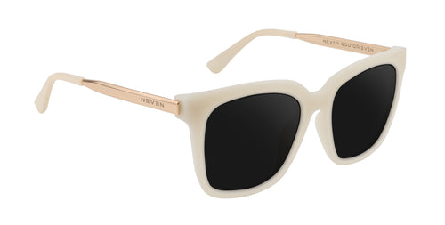 Sand Dollar Cream Square prescription glasses from Neven Eyewear.