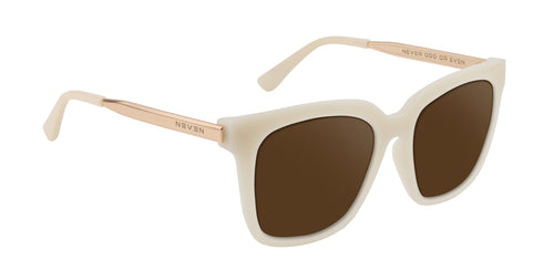 Sand Dollar Cream Square prescription glasses from Neven Eyewear.