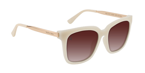 Sand Dollar Beige Cat Eye polarized sunglasses from Neven Eyewear.