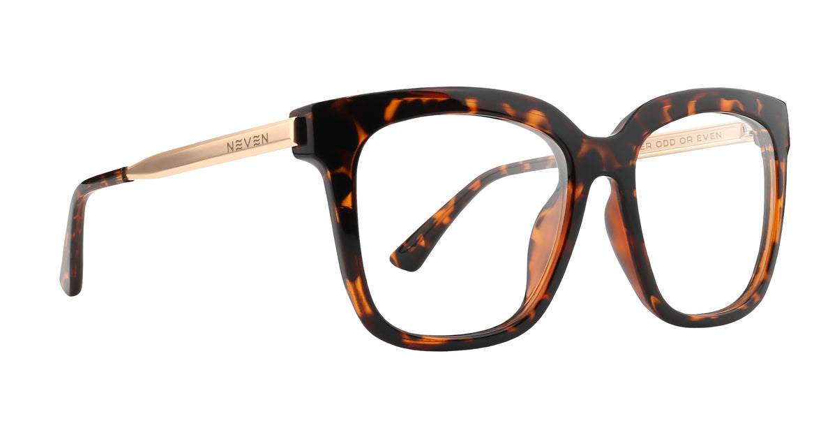 Sarasota tortoiseshell square prescription glasses from Neven Eyewear.