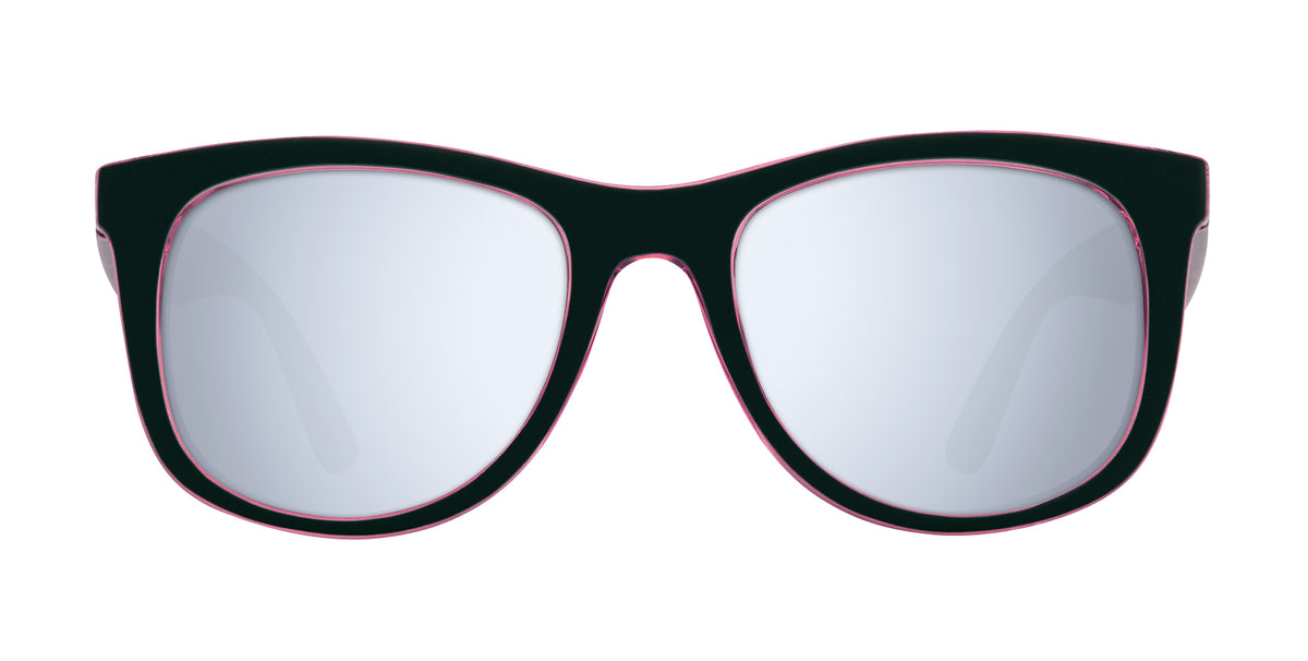 Mila black and pink rectangular prescription glasses from Neven Eyewear.