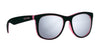 Mila black and pink rectangular prescription glasses from Neven Eyewear.