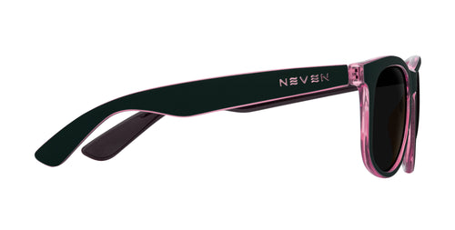 Mila black and pink rectangular prescription glasses from Neven Eyewear.