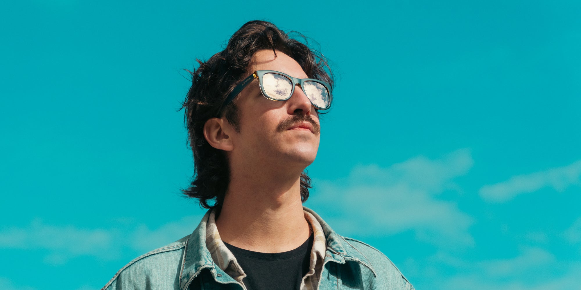 Sundown Blue Rectangular Polarized Sunglasses from Neven Eyewear.