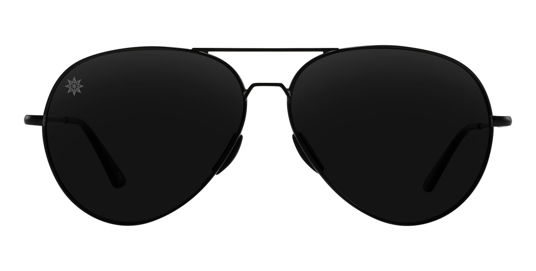 Burakkumetaru black thin polarized sunglasses from Neven Eyewear.