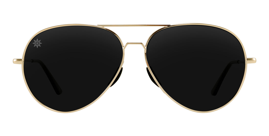 Kintsugi gold aviator polarized sunglasses from Neven Eyewear.