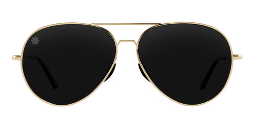Kintsugi gold aviator polarized sunglasses from Neven Eyewear.