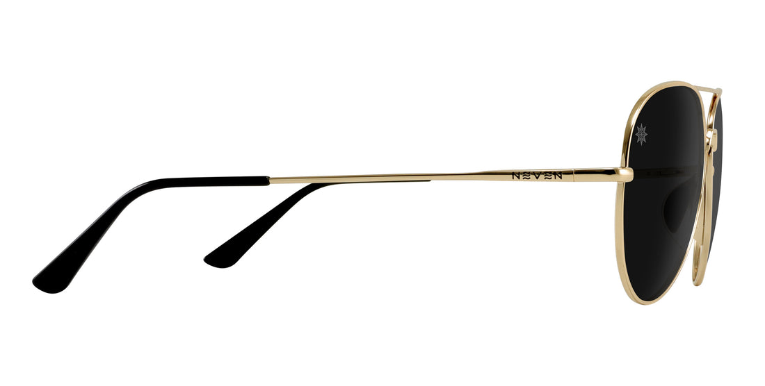 Kintsugi gold aviator polarized sunglasses from Neven Eyewear.