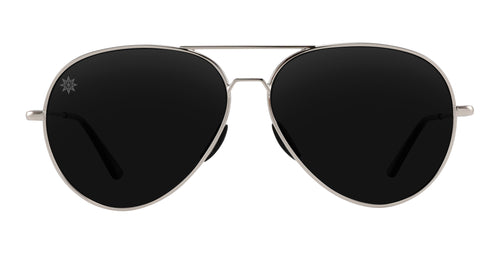Shirogane Silver Aviator polarized sunglasses from Neven Eyewear.