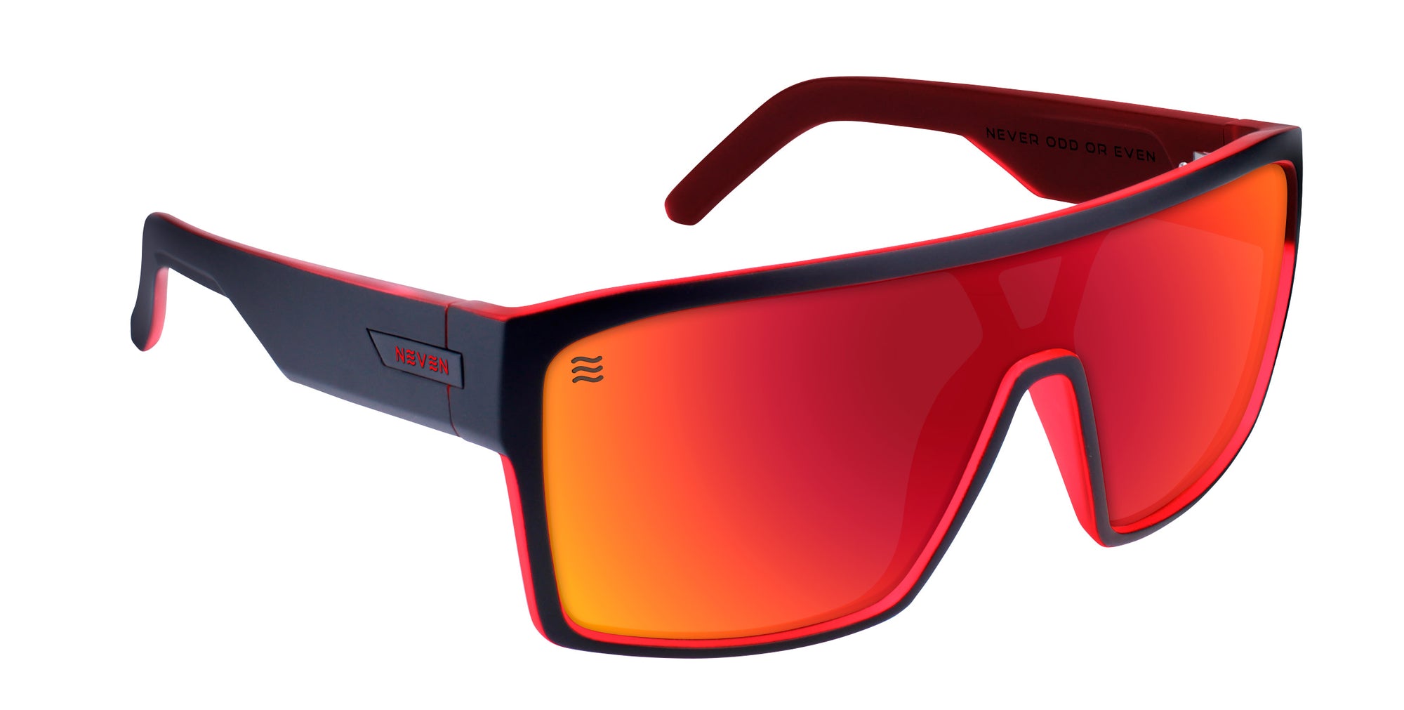 2nd Light Black/Red Wraparound polarized sunglasses from Neven Eyewear.