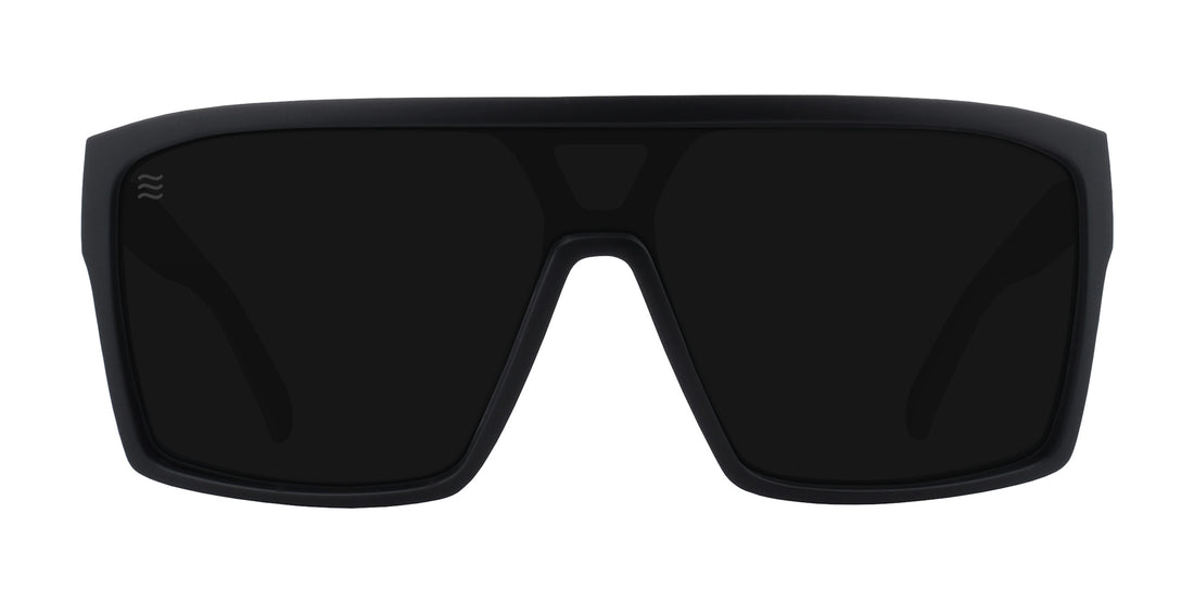 RC's oversized black sunglasses with dark lenses
