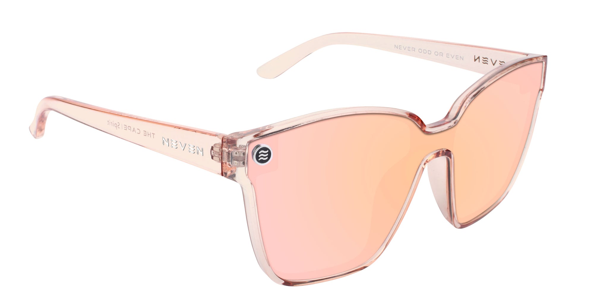 Spirit Pink Transparent Cat Eye Polarized Sunglasses from Neven Eyewear.