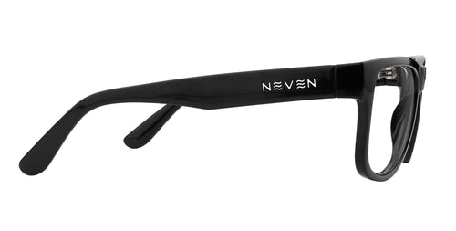 Sade black rectangular prescription glasses from Neven Eyewear.