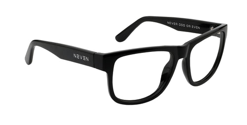 Sade black rectangular prescription glasses from Neven Eyewear.