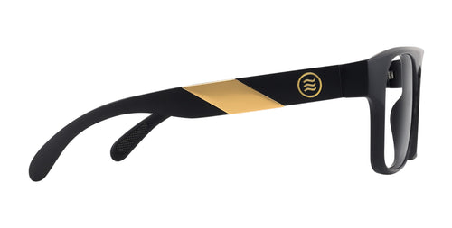 Golden Banana matte black round prescription glasses from Neven Eyewear Pair name: Golden Banana Frame shape: round.