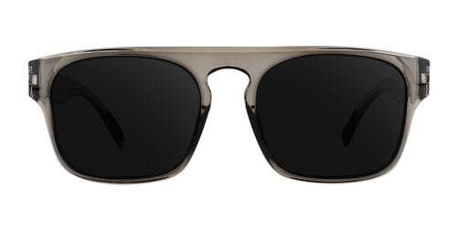 Wubula gray translucent rectangular prescription glasses from Neven Eyewear Pair name: Wubula Frame shape: rectangular.