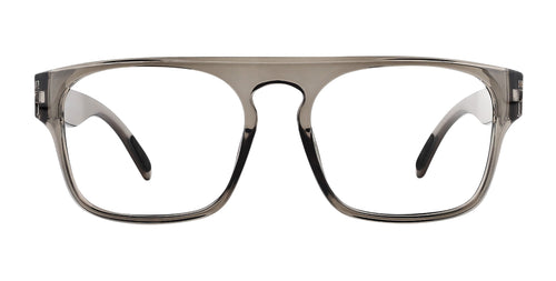 Wubula gray translucent rectangular prescription glasses from Neven Eyewear Pair name: Wubula Frame shape: rectangular.