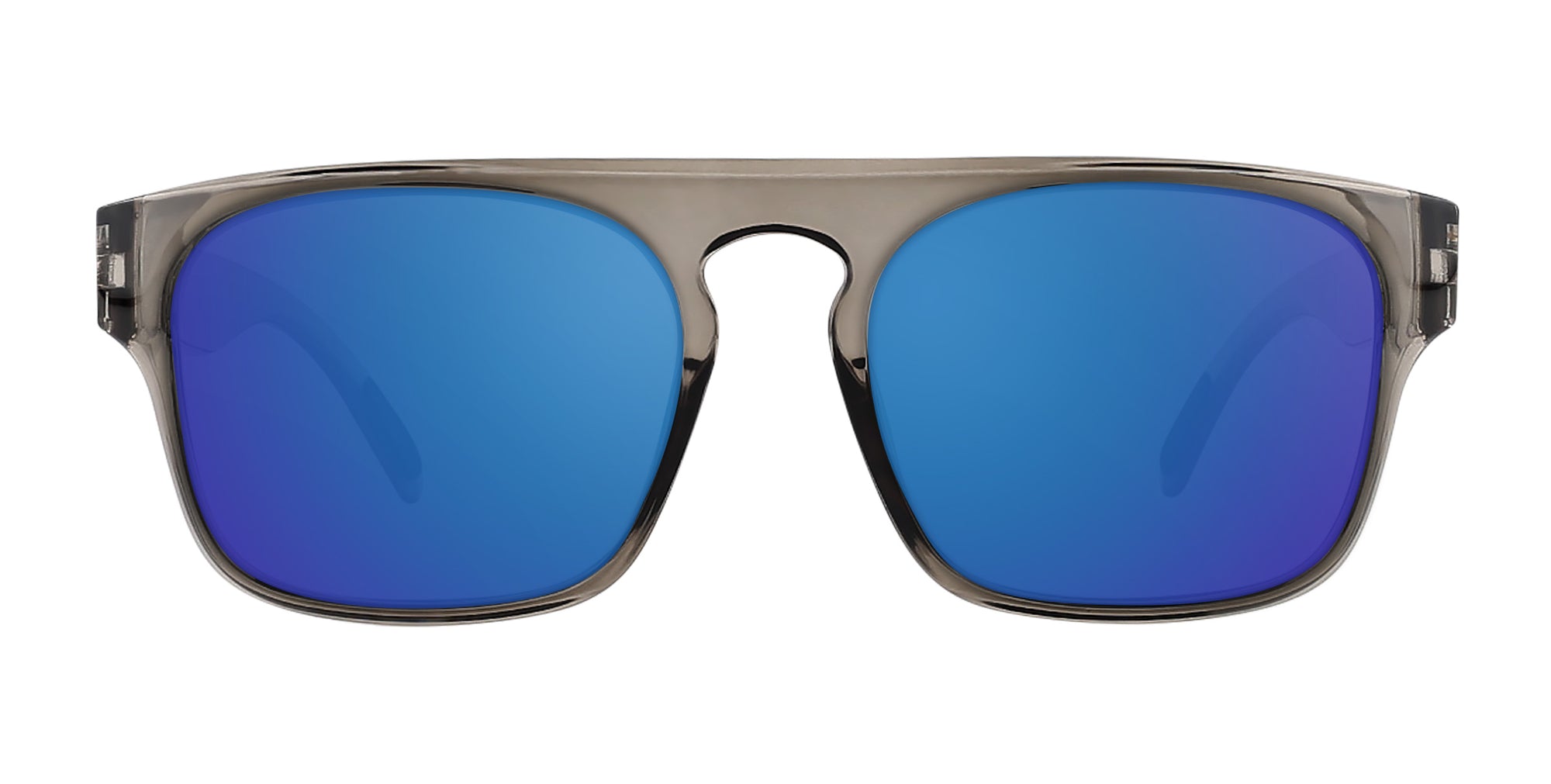 Wubula gray translucent rectangular prescription glasses from Neven Eyewear Pair name: Wubula Frame shape: rectangular.