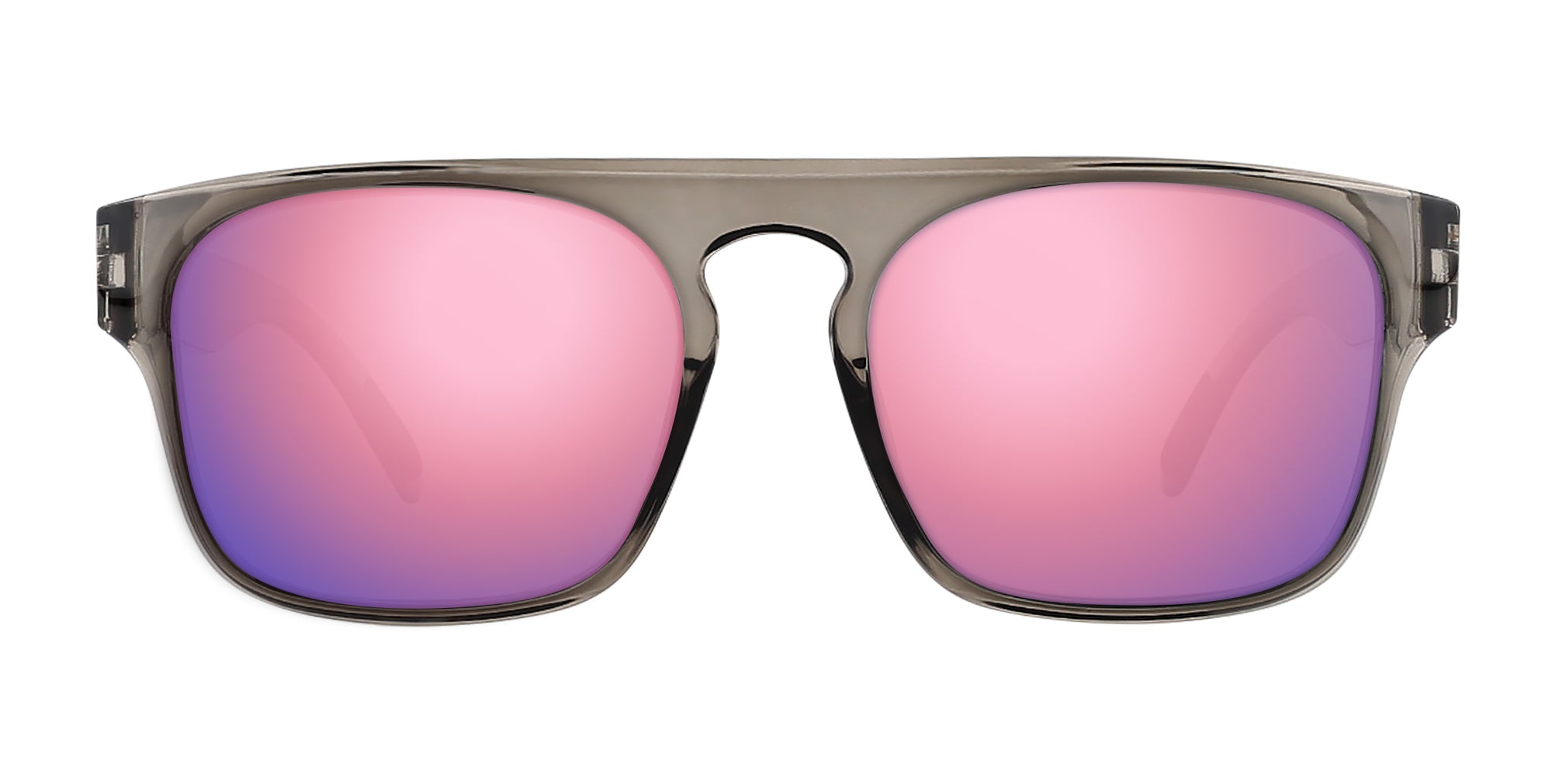 Wubula gray translucent rectangular prescription glasses from Neven Eyewear Pair name: Wubula Frame shape: rectangular.