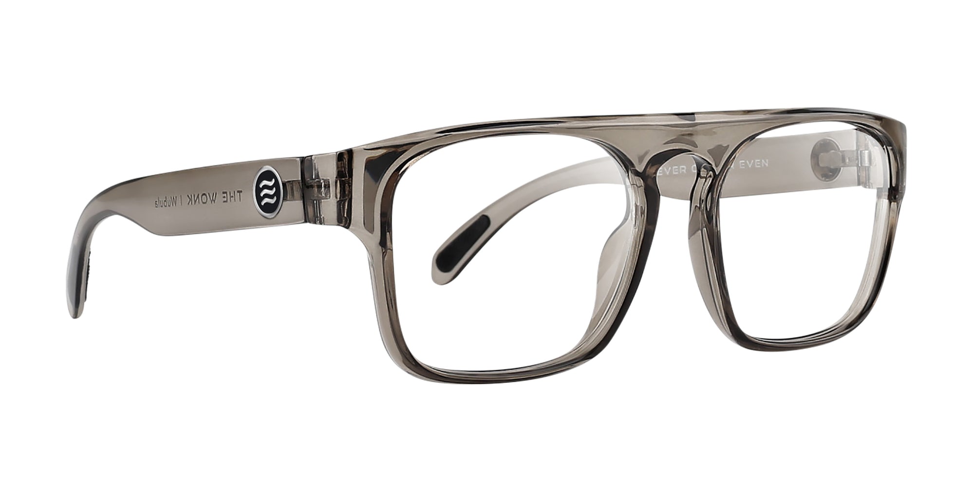 Wubula eyeglasses in clear frame with rectangular lenses