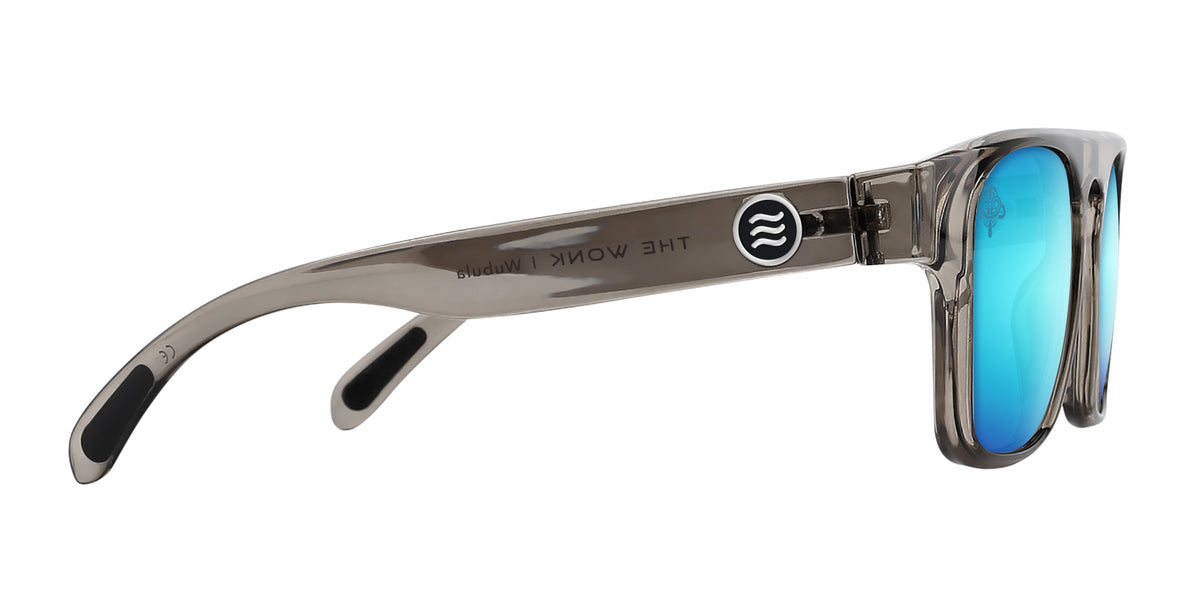 Wubula gray polarized sunglasses from Neven Eyewear Pair name: Wubula Frame shape: Not specified.