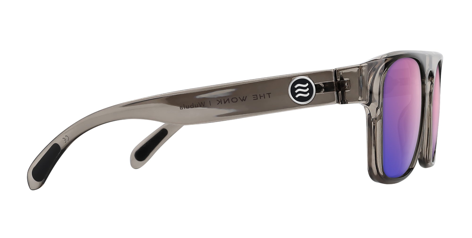 Wubula gray translucent rectangular prescription glasses from Neven Eyewear Pair name: Wubula Frame shape: rectangular.