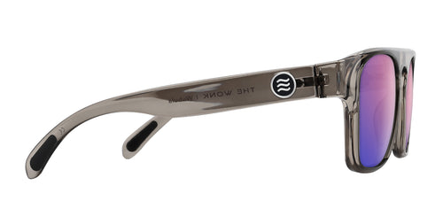 Wubula gray translucent rectangular prescription glasses from Neven Eyewear Pair name: Wubula Frame shape: rectangular.