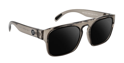 Wubula gray translucent rectangular prescription glasses from Neven Eyewear Pair name: Wubula Frame shape: rectangular.