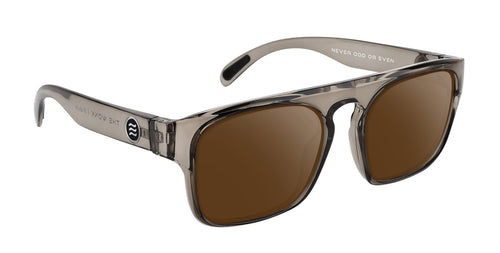 Wubula gray translucent rectangular prescription glasses from Neven Eyewear Pair name: Wubula Frame shape: rectangular.