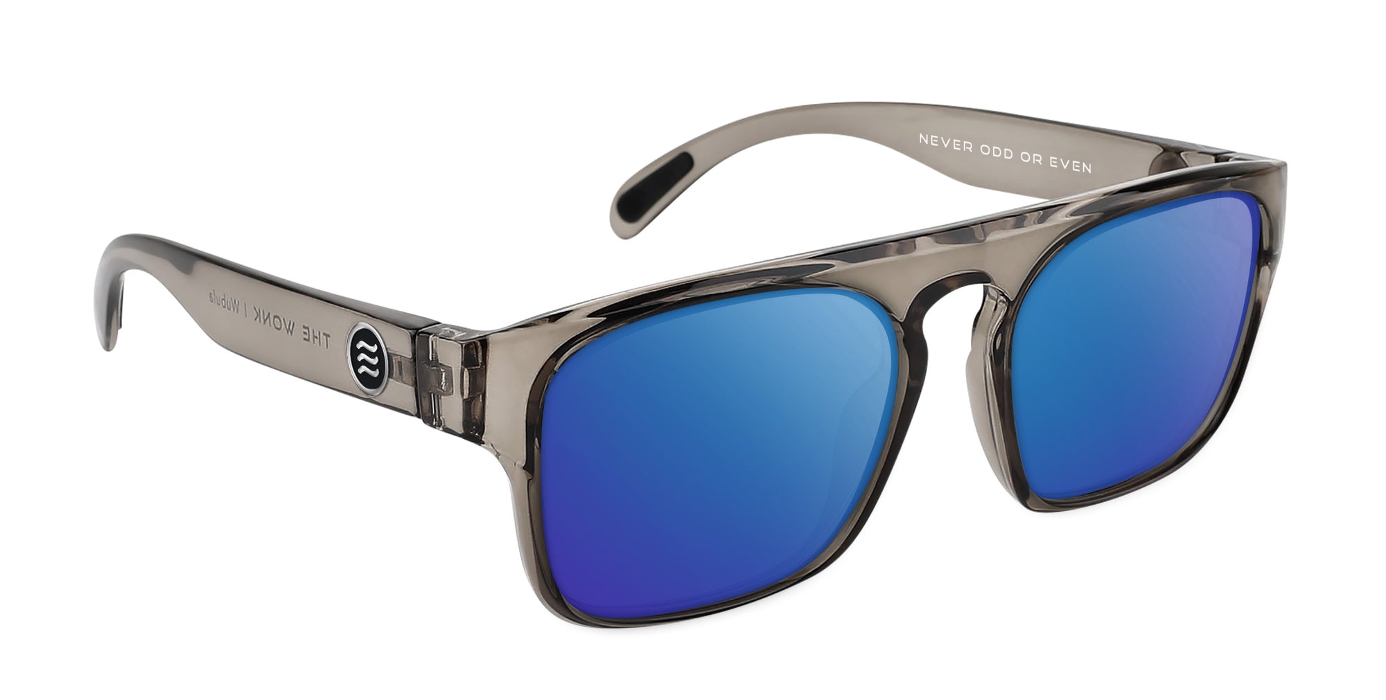 Wubula gray translucent rectangular prescription glasses from Neven Eyewear Pair name: Wubula Frame shape: rectangular.