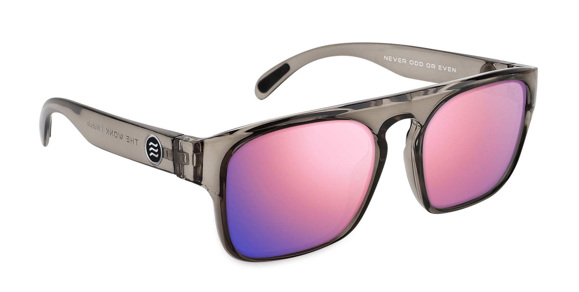 Wubula gray translucent rectangular prescription glasses from Neven Eyewear Pair name: Wubula Frame shape: rectangular.