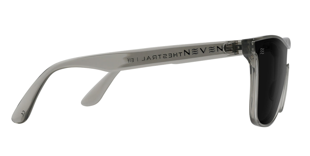 Elf transparent rectangle polarized sunglasses from Neven Eyewear.