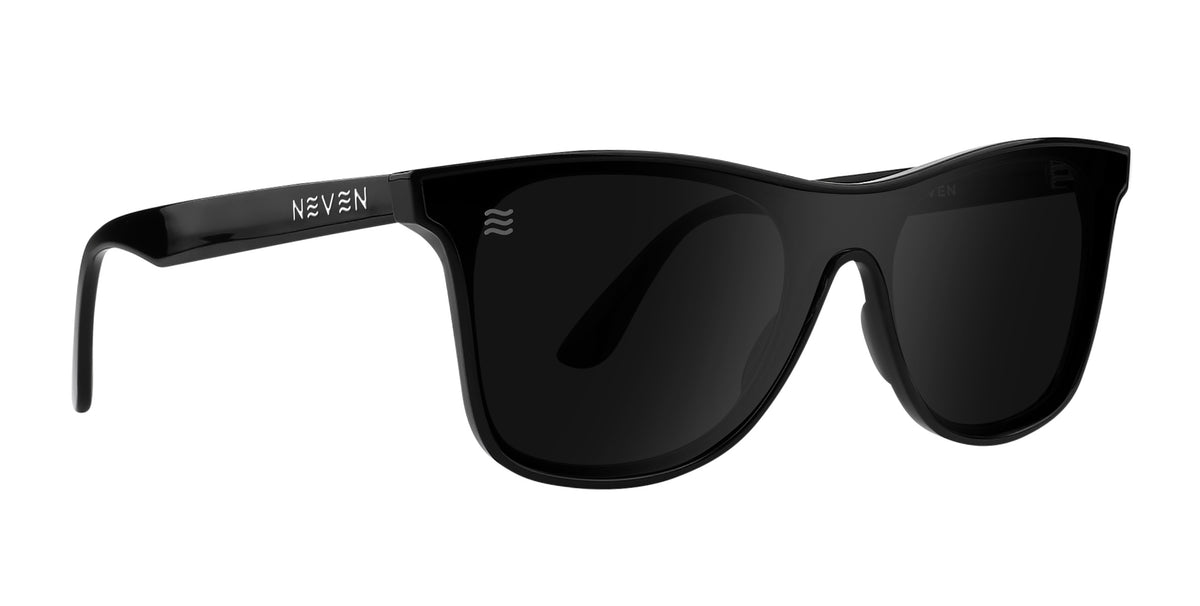 Goblin black polarized shield sunglasses from Neven Eyewear.
