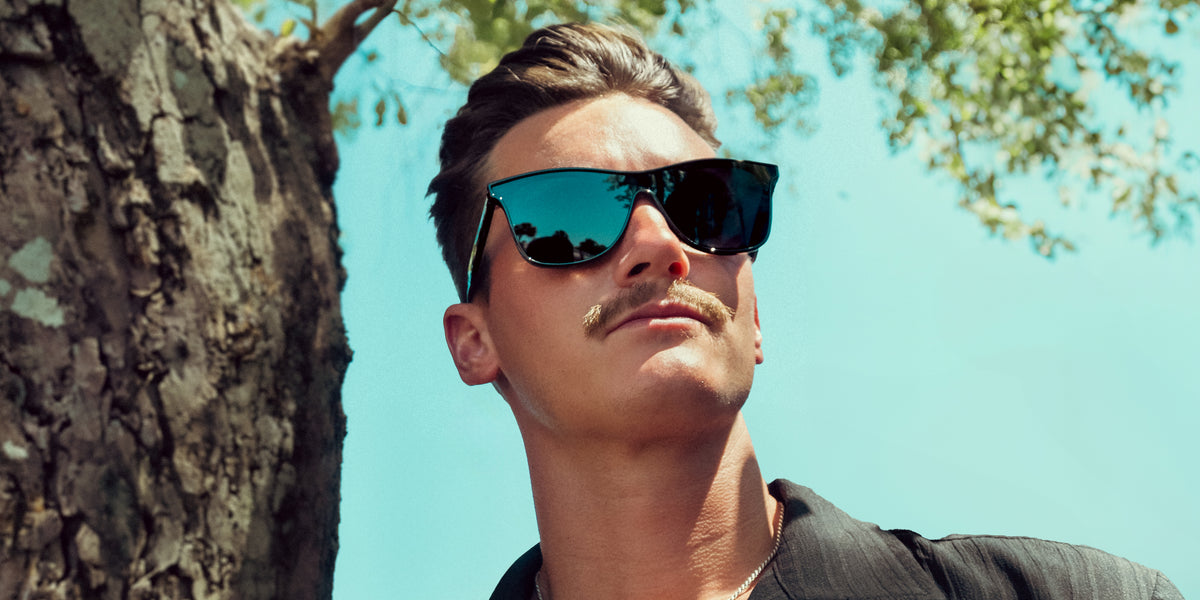 Goblin black polarized shield sunglasses from Neven Eyewear.