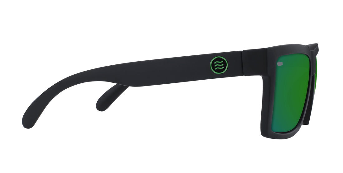Hunter XL matte black rectangular polarized sunglasses from Neven Eyewear.