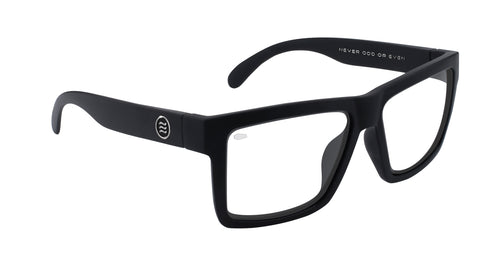 Malibu XL black rectangular prescription glasses from Neven Eyewear.