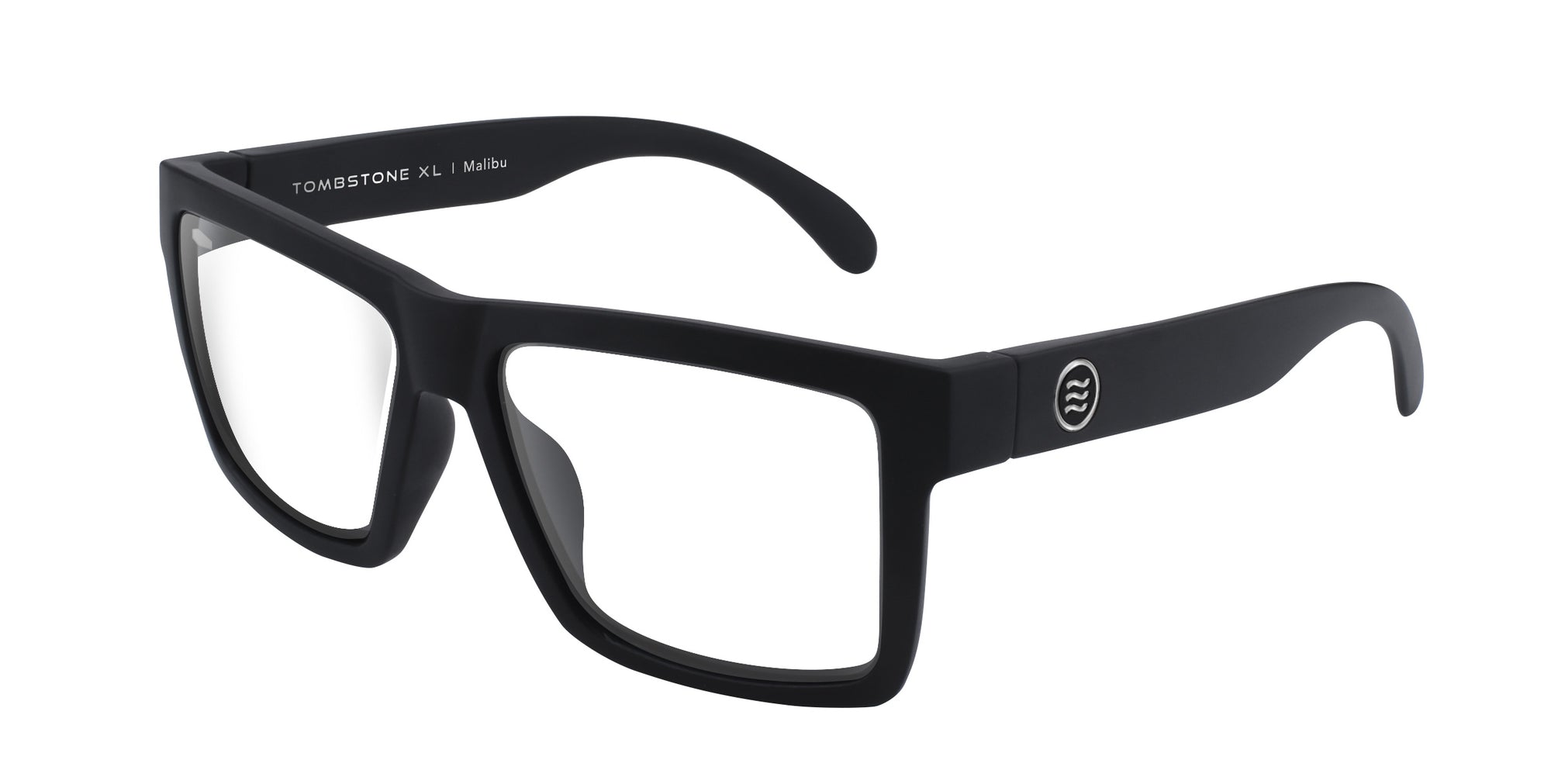 Malibu XL black rectangular prescription glasses from Neven Eyewear.
