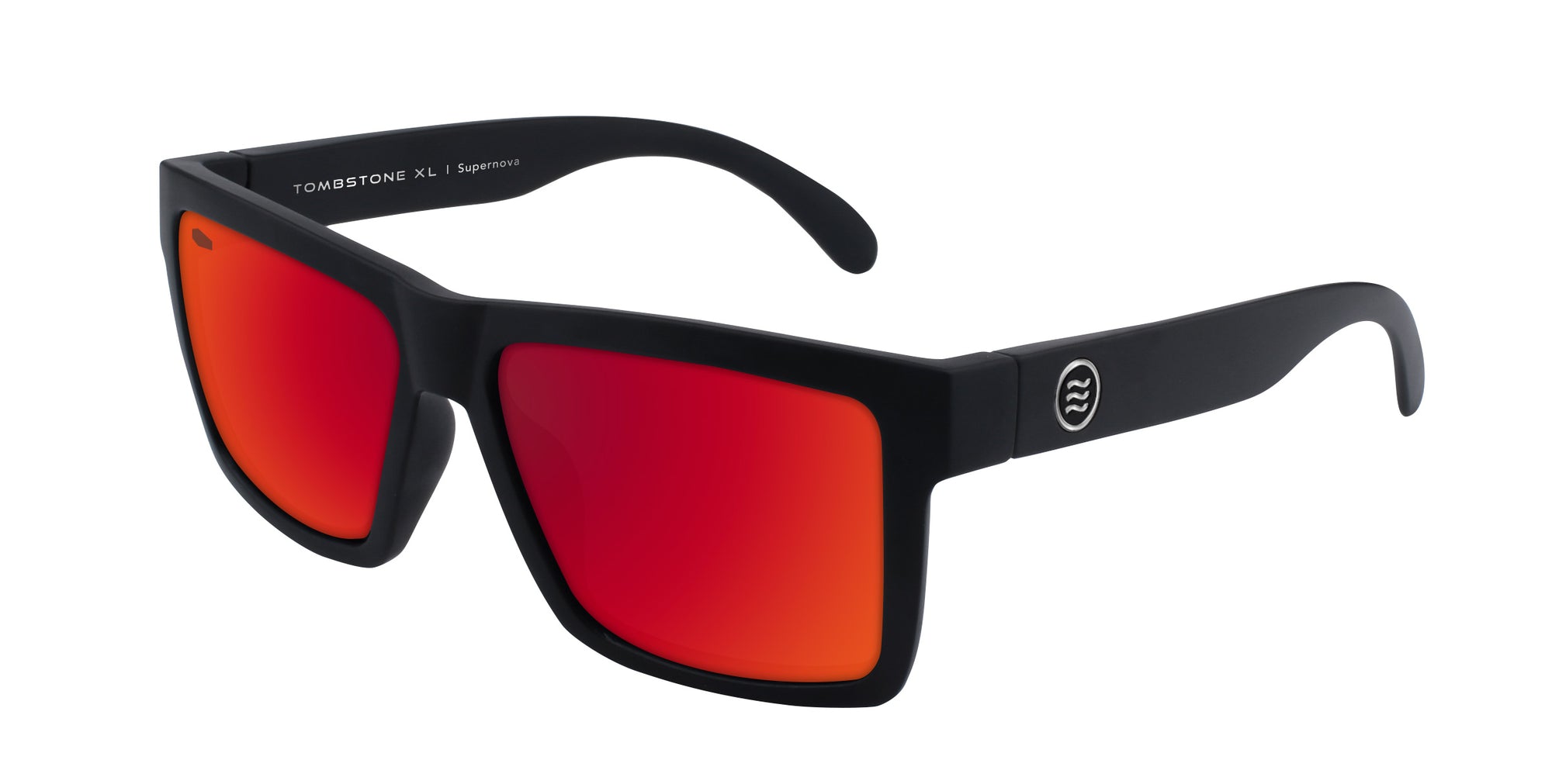 Supernova XL matte black square polarized sunglasses from Neven Eyewear.