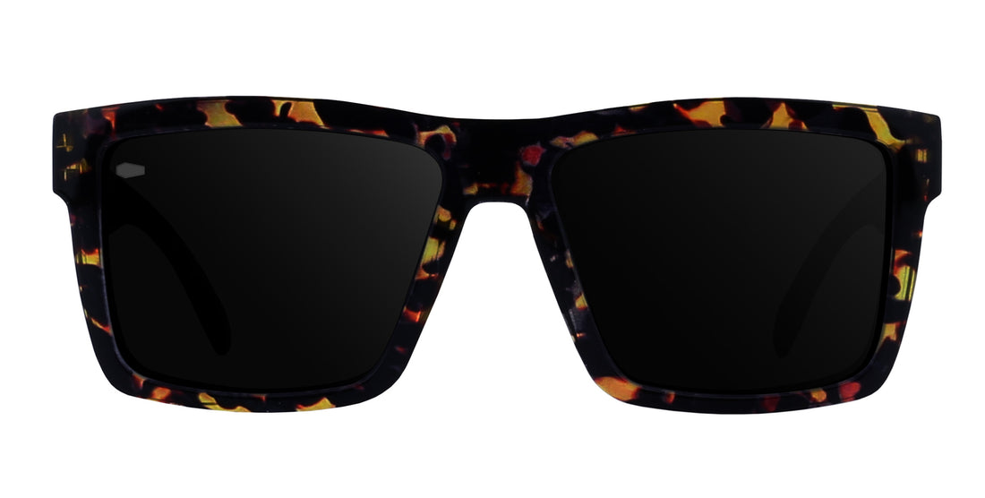 Jaguar Tortoise-Shell Rectangle Polarized Sunglasses with dark lenses
