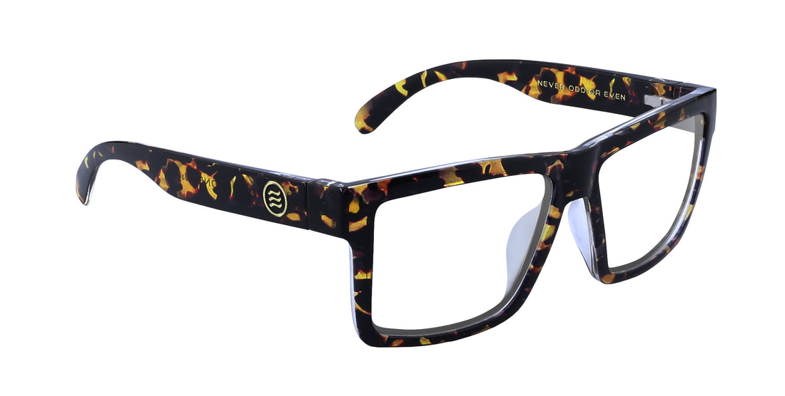 Jaguar tortoiseshell rectangular prescription glasses from Neven Eyewear.