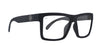 Black rectangular prescription glasses, model Malibu, with clear lenses and matte finish.