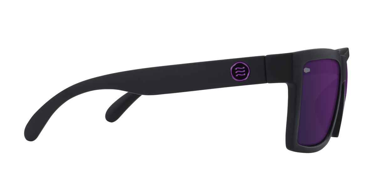Nightshade black rectangular polarized sunglasses from Neven Eyewear Pair name: Nightshade Frame shape: rectangular.