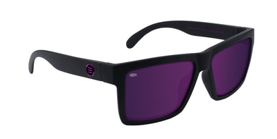 Nightshade black rectangular polarized sunglasses from Neven Eyewear Pair name: Nightshade Frame shape: rectangular.