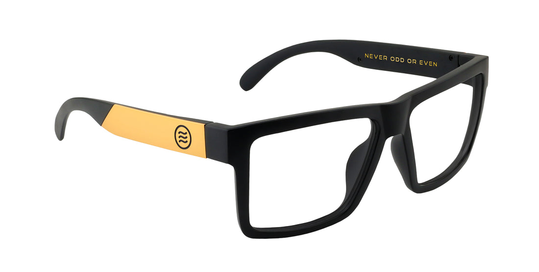 Prospector Black/yellow rectangle prescription glasses from Neven Eyewear.